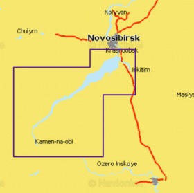 Карта Navionics + Small 5G763S Новосибирское водохранилище