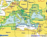 Карта Navionics + EU643L Средиземное море, Черное и Азовское моря.