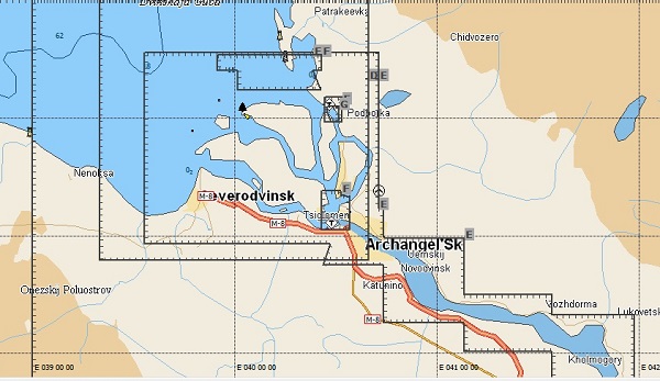Карта C-MAP MAX-N+ WIDE RS-Y515 -	Северная Двина